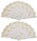Abanicos Plegables,2 Piezas Diseño Mariposa Abanico Chino de Tela de Seda para Mujeres Hombres,Blanco y Negro Abanicos para Decoración de Paredes Fotografía Fiestas de Verano Bailando Boda Cumpleaño
