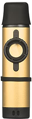 Kazoo aus Aluminiumlegierung mit Ersatzmembran-Aufhängegurt und Ersatzflötenmembran für Anfängerpartys und Geschenke (GOLD)