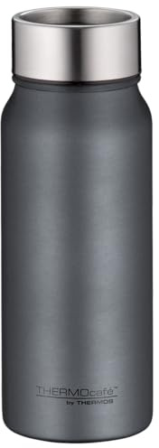 THERMOcafé TC Thermobecher To Go 0,50 l, 9 h heiß, graphite grey mat | 18 h kalt, auslaufsicher, Kaffeebecher To Go, Edelstahl-Isolierbecher, spülmaschinenfest, Büro & unterwegs, grau