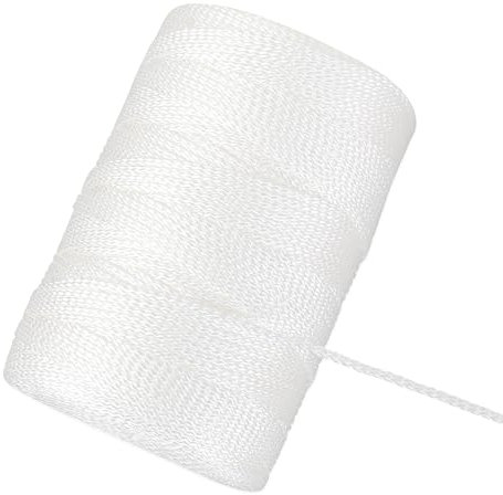 Romeda Mason line #18, 500 Ft Length String Line, Mason Line String, Construction String, White String, Twine String for Gardening, Braided Mason Line, Masonry String Lines, String Lines