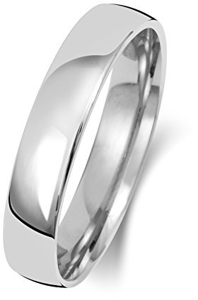 EDS Jewels Schwerer Platin 950 4mm Slight Court Form Herren/Damen - Trauring/Ehering/Hochzeitsring TRS15109PT950RST