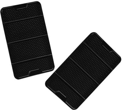 PENIKOKO Alfombrilla Antideslizante para Teléfono de Coche 2piezas PU Negro