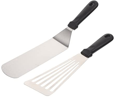 VICASKY 2pièces Spatule Barbecue Antiadhésive Ustensile De Cuisine Professionnel Grattoir Alimentaire Pour Steak Et Barbecue