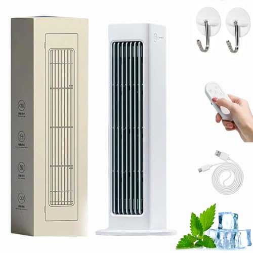 Breezamax, Breeze Max Air Cooler, Qinux Brizaac Klimaanlage, 2025 Tragbare Klimaanlage Kühlventilator Leise, Mobile Klimageräte Kühlventilator ohne Bohren mit 3 Geschwindigkeitsstufen (Weiß)