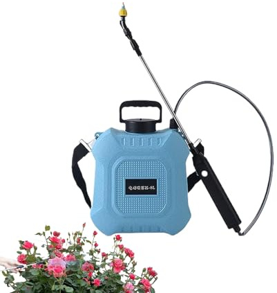 Pulverizador de agua portátil eléctrico, pulverizador de mochila, 11.6 x 6.7 x 10.6 pulgadas, accesorios de jardinería con 3 boquillas para horticultura doméstica, fumigación, fertilización agrícola