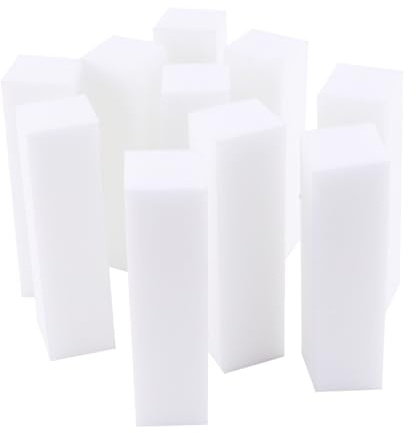 Buffer de Uñas de Esponja Blanco 10 Piezas, Cuatro Caras 120 Grit | Pulidora para Uñas Naturales y Postizas, Herramienta Portátil para Manicura Diy, Formato Compacto