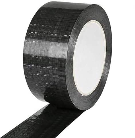 NINGYER 1 Rolle Markisen Reparatur Klebeband, 5 cm x 15 m, Schwarz | Plane Reparaturband, Wasserdicht, Für LKW Plane, Für Autos, Planen, Markisen, Zelte
