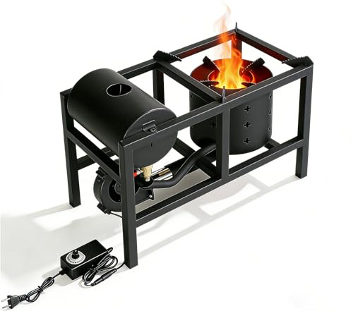 DINITHRON DC 12V Waste Oil Burner & Heater, High-Efficiency Heavy Duty Furnace Stove for Garage, Workshop and Outdoor Cooking Off-Grid Canning Stove & Wok Burner for Homesteading