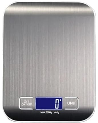 Bilancia digitale con ricarica USB, bilancia da cucina ad alta precisione in acciaio inossidabile for alimenti, for cucinare e cuocere, 1 g a 10 kg(White Bottom)