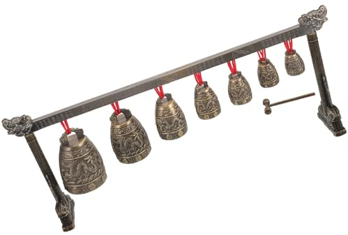 Antikes Chinesisches Glockenspielinstrument aus Zinklegierung | Einlagiges Design, Klarer Klang und Melodische Töne, für Haus und Büro im Klassischen Vintage Stil