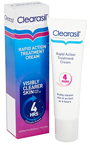 Clearasil Ultra Rapid Action Treatment Cream, 25ml - Opens Pores & Helps to Clear Spots Faster, Pore Cleaner, Skincare Solution, Clearer skin in 4 Hours