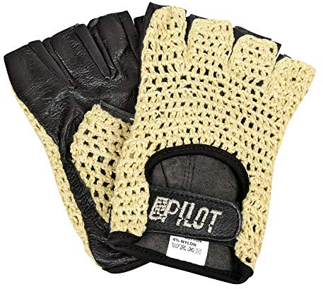 PILOT 71411 Guantes sin dedos negro beis