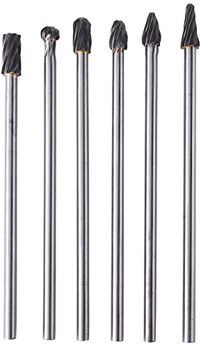 Walfront Kit de 6pcs Fraises Rotatives en Carbure de Tungstène Tige 6mm Tête 10mm Outil Perceuse Ponceuse Electrique
