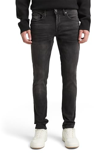 TOM TAILOR Denim Herren Culver Skinny Jeans 10250 - Used Dark Stone Black Denim 33W / 32L