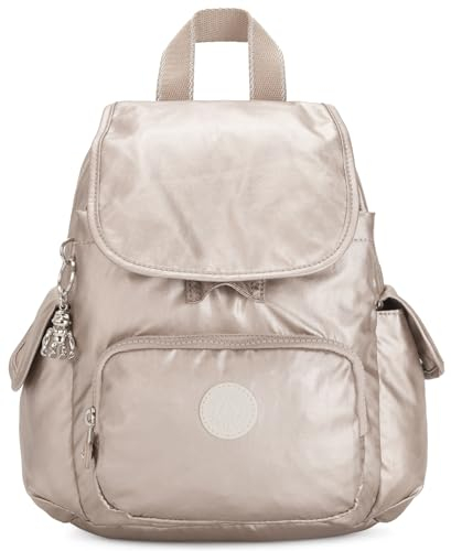 Kipling CITY PACK MINI Kleiner Rucksack, Metallic Glow (Silber)
