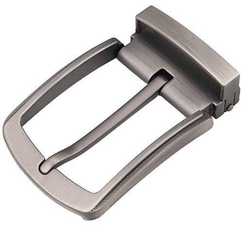 McFanBe 1,5 Pollici (38-40 mm) Fibbia della Cintura Ricambio Quadrata a un Polo per Uomo Cintura da Donna (Grigio20)