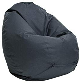 Bruni Sitzsack Classico L in Grau – XXL Sitzsack für Erwachsene mit Innensack, Abnehmbarer Bezug, lebensmittelechte EPS-Perlen als Bean-Bag-Füllung, aus Deutschland