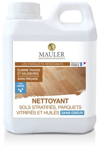 MAULER - Nettoyant Parquet et bois verni - Le Soigneux 1L | Ne modifie pas la brillance, idéal sur finition mat ou ultra mat - Manufacture Mauler depuis 1919