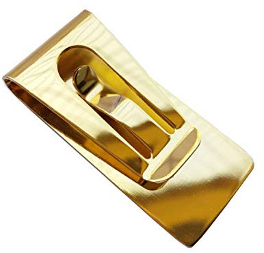 Geldklammer Schlicht Poliert | Edelstahl | Geschenk für Männer und Frauen |Geeignet als Kartenhalter Dokumentenhalter Geld-Clip Metall Geldscheinklammer