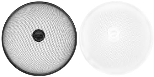 Happyyami Stainless Steel Food Covers 2 Pack 11.81 Inch Diameter Round Mesh Domes with Handles Household Food Protective Hoods for Kitchen Table Picnic Outdoor