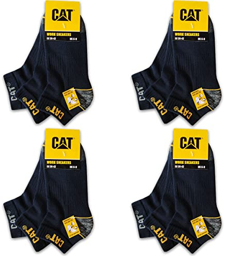 Caterpillar 12 par CAT WORK SNEAKERS SOCKS Arbetssneakers Sneakers Strumpor Arbetsstrumpor Strumpor Storlek 39–50 (39-42, Blå)