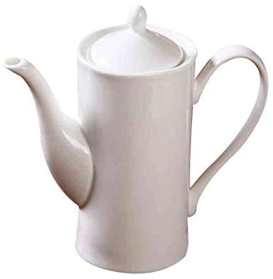 caihuashopping Coffee Pot Coffee Pot Ceramic Large Capacity Ceramic Coffee Pot Coffee Cup Sugar Bowl Milk Pot Instant 650ml Coffee Pots (Color : White)