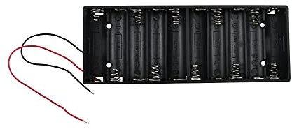 Hahiyo Lot de supports de piles 15 V 10 AA avec fil robuste, ressorts flexibles, harnais de contact intégrés, boîtier noir, facile à installer, 1 pièce pour horloges murales, radio jambon, jouets pour