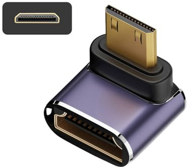 xiwai El Mini Enchufe HDMI de la Esquina Inferior 8k a HDMI 2.1 adaptadores de convertidor Dorado de expansión uhd para Mujeres admiten 8k 60Hz HDTV