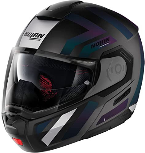Nolan N90-3 Laneway N-Com Klapphelm, schwarz matt/lila, 2XL (63)
