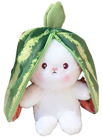 Lapin Peluche, Lapin Mignon Peluche De Pâques, Lapin En Sac De Fruits Réversible Lapin Fruits Oreiller Lapin Mignon Oreiller De Fruits De Lapin Canapé Oreiller Décoration De