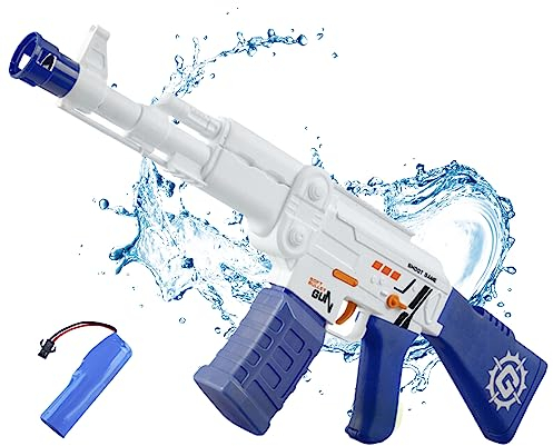 Pistola ad Acqua Elettrica. Pistola ad Acqua Automatica con Tiro a Lunga Gittata per Bambini, Batteria Ricaricabile USB, con Serbatoio ad Alta Pressione da 200 ml. Giocattolo Estivo, Piscina