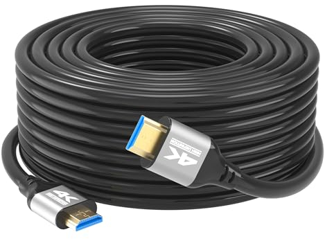 Zazalon 4K Cavo HDMI 20m (4K/30HZ,18 Gbps) Ultra HD 1080p, 3D, Compatibile PS3/5, Laptop, PC, Proiettore, 4K UHD TV/HDTV