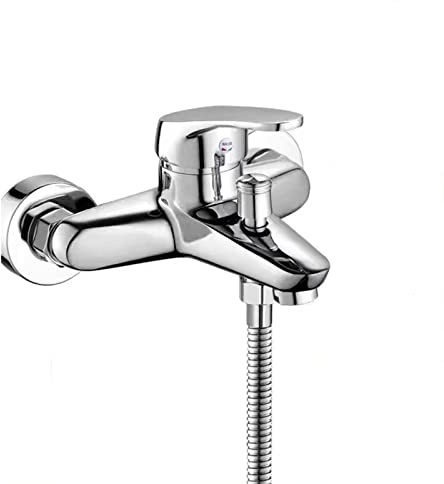 IEEONCNON Shower Mixer Tap Bathtub Shower Mixer Tap Brass Hot and Cold，Bathtub Faucet with Sprayer Ceramic Bathtub Faucet Shower Mixer Faucet,ChromeA(Chrome B)