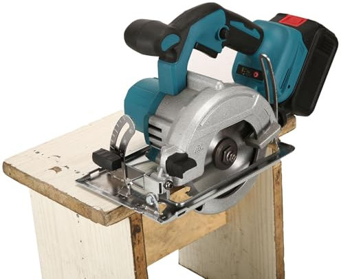 Sierra Circular, Herramientas eléctricas, Sierra Circular de Mano Profesional, Sierra eléctrica inalámbrica de 4,9, Corte en Bisel de 0 a 45°, 4000 RPM, batería de 4,0 Ah, para Cortar Madera, Metal