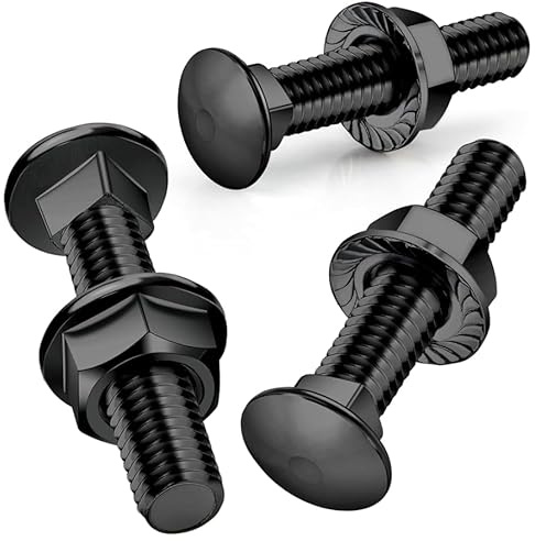 SWTYExt 25 Pièces Boulon M5x50mm Carrosse Boulons Acier Inoxydable 304 | avec Ecrou M5, DIN 6923 pour Bâtiment, Machines, Industrielles, Automobile, Motos, Décoration Maison