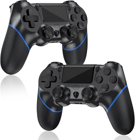 Turquvix Wireless Controller kompatibel mit PlayStation 4/Slim/Pro/PC, mit Audioanschluss, Vibration, Six-Axis-Bewegungssteuerung und Touchpad