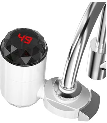 TIEOAXFT Electric Kitchen Water Heater Tap Instant Hot Water Faucet Heater Cold Heating Faucet Tankless Instantaneous Water Heater Home(Heating)