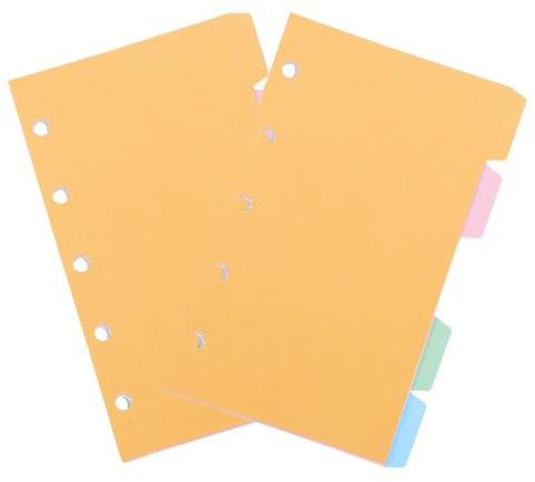 Veemoon Aktenteiler A8 2 Satz Papier Register Aus Langlebigem Papier Vielseitige Loseblatt Seitenmarkierer Für Notizbücher Und Ordner Farbige Klassifikations Indexe Büro Und Schulbedarf