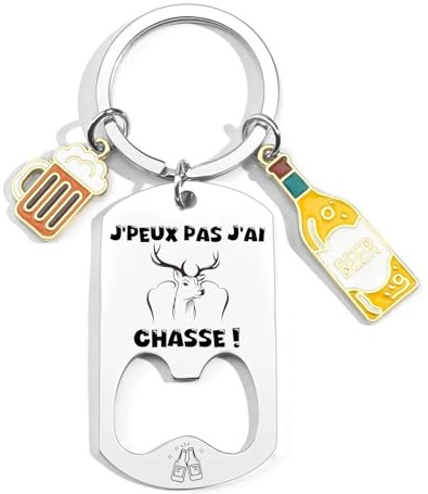 KJKJKJ Porte-clés Personnalisé,Coach Porteclef Décapsuleur Cadeau Original pour Fan de Sport,Personnalisé pour Basket Chasseur Football Golfeur Motard Pêcheur Cycliste Rugby Saxophone Cadeau