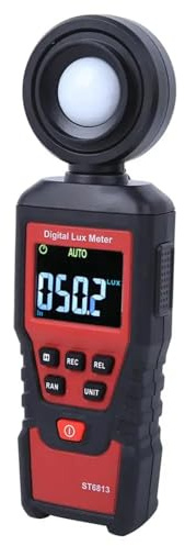 luxmetro digitale, Misuratore Di Luminosità Digitale Portatile LCD Fotometro Strumento Illuminometro Ad Alta Precisione 1-100000 per Case Agricoltura Magazzini