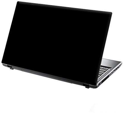 15,6 Autocollants pour ordinateur portable plaine design noir