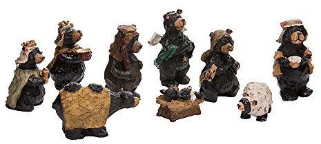Kurt Adler Resin Nativity Bear, 4-Inch, Set of 9