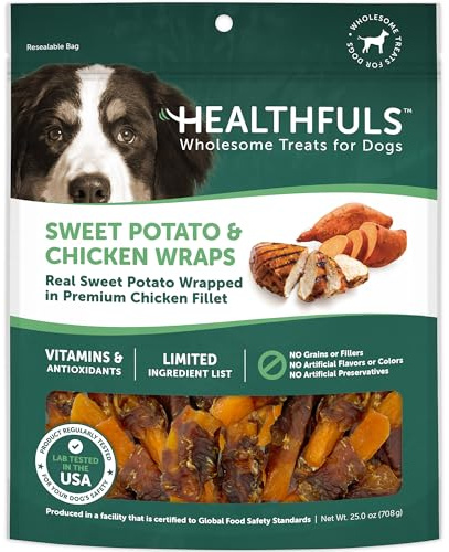Healthfuls Chicken Wrapped Sweet Potato Dog Treats, 16oz