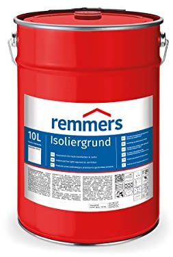 Remmers Isoliergrund weiß (RAL 9016), 10 Liter, Sperrgrund, wirkt gegen Holzinhaltsstoffe, verhindert Gelbverfärbungen, hochdeckend, atmungsaktiv