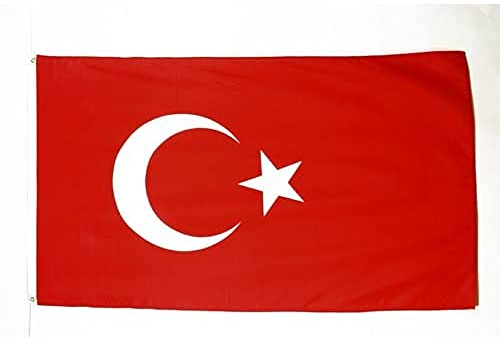 AZ FLAG - Flagge Türkei - 90x60 cm - Türkische Fahne 100% Polyester mit Messing-Ösen - 50g