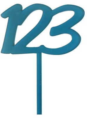 Cake-Topper Einschulung123 blau