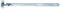 Alberts 318338 Ladenband | gerade, Abschluss abgerundet, verstellbar um 30 mm | galvanisch blau verzinkt | 660 x 40 mm