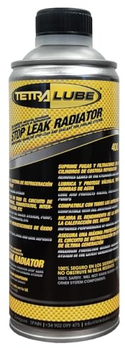 TETRA LUBE Tapa Fugas Radiador Coche. 400ml. Agente Tapafugas para Radiador del Coche. Reparador Circuito de Refrigeración. Tapa Fugas para Coche