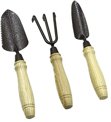 LTLWSH 3Pcs Outils De Jardinage Mini-Plantes Réglées Pelle Griffe Râteau Pelle Fleurs Outils De Plantation
