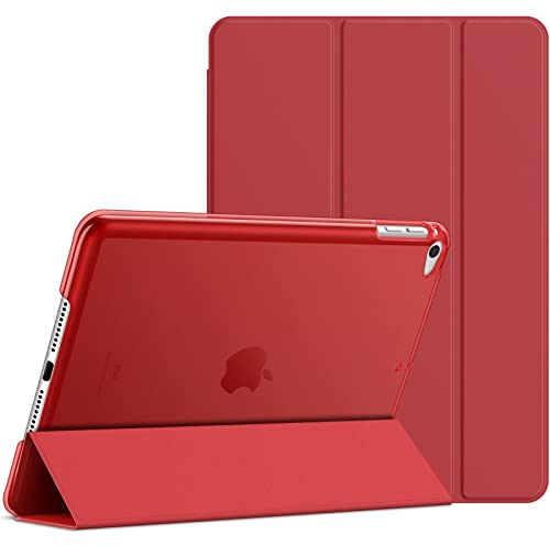JETech Hülle für iPad mini 5. Gen 7,9 (2019), Rot | Schlanke Transluzent Rückseite, Dreifach-Ständer, Auto Schlafen/Wachen, Leichter Stoßschutz